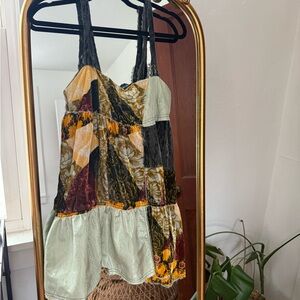 Urban Outfitters Patchwork Dress with Lace Straps